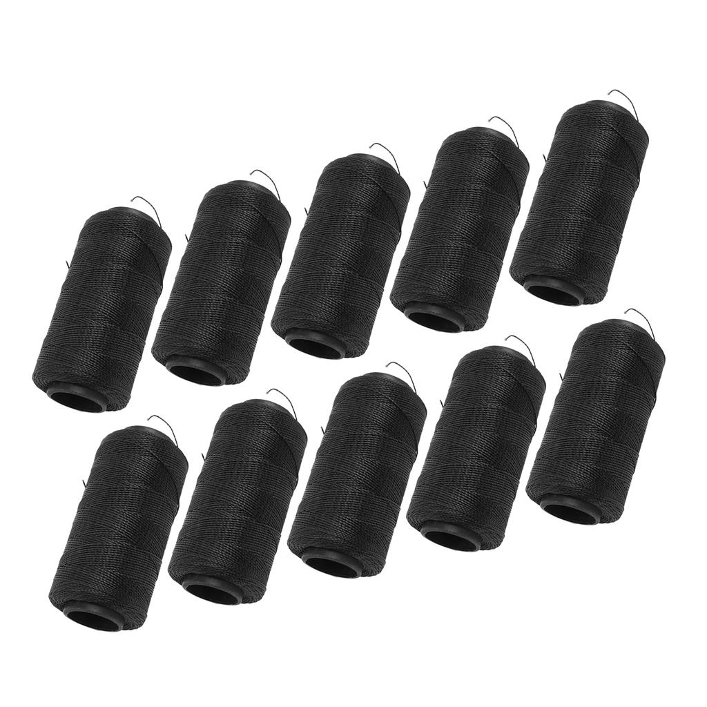 10 STÜCKE Nähgummi Elastischer Faden Wasserdicht Verschleißfest Weiches Nylon Schwarz Elastischer Faden für DIY Stickerei Quilten und