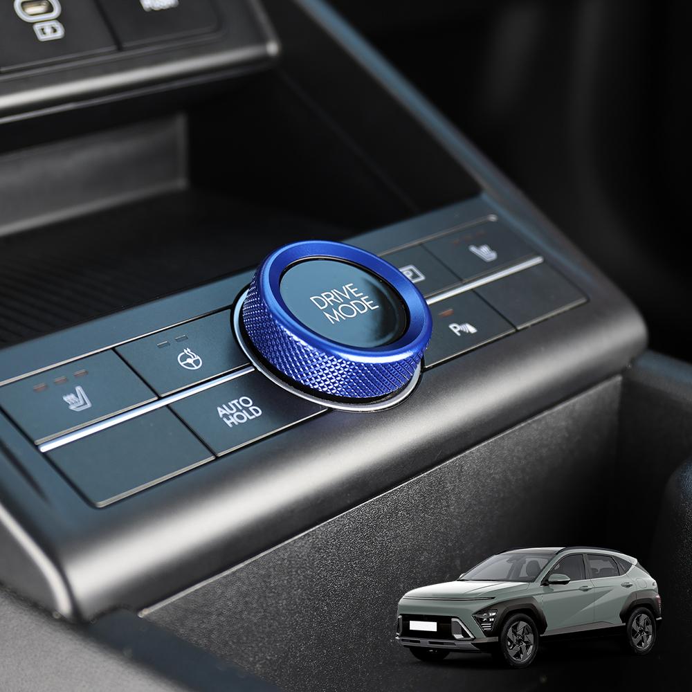 För Hyundai KONA SX2 2024-2026 Bilinteriör Aluminiumlegering Körlägesrattkåpa Trim Auto Körlägesdekorationsaccessoarer