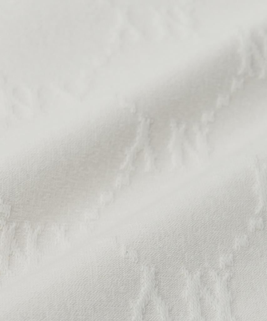 Emelbi Diamond Monogram Jacquard Collar T-Shirt Ny (Ivory)