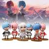 6pcs Re Life In A Different World From Zero Character Pvc Toy Model Xmas Gift