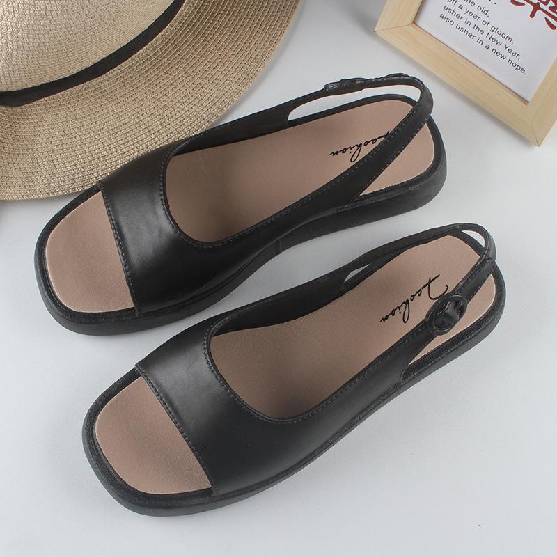 Yuzhihao Women's Fashion Square Toe Open-Toe Sandals with Back Strap