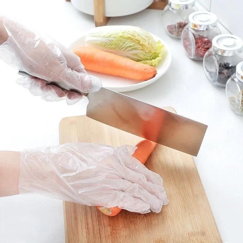 

Household Kitchen Disposable Gloves PE Food Clean Sanitary Convenience Portable Kitchen Cleaning Tools Accessories Supplies