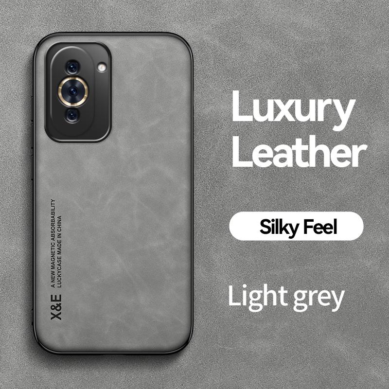 KEYSION Luxuriöse Lederhülle für Huawei Nova 10 Pro 10 SE, weiches Silikon + PC, stoßfeste Handyhülle für Huawei Nova 9 SE