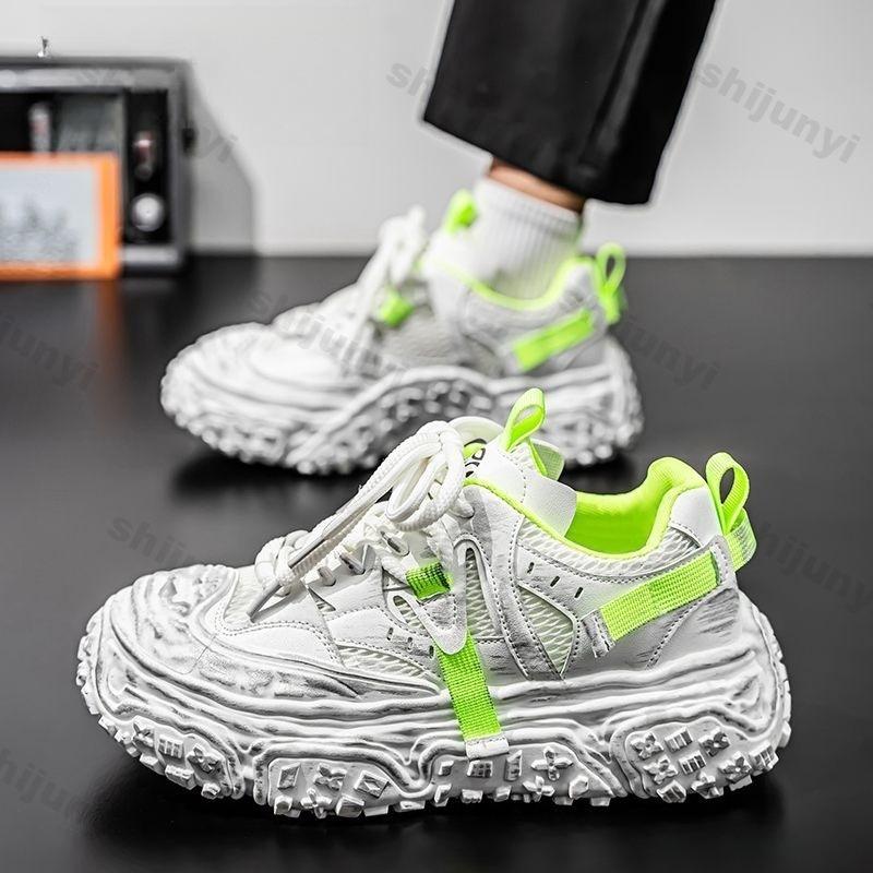 Fashion Men's Casual Sneakers 2025 New High Quality Platform Thick Soled Height Increasing Breathable Running Shoes Zapatos Para Hombres