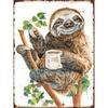 Vintage Bear In Retro Clothing Metal Tin Sign Wall Decor 20x30cm
