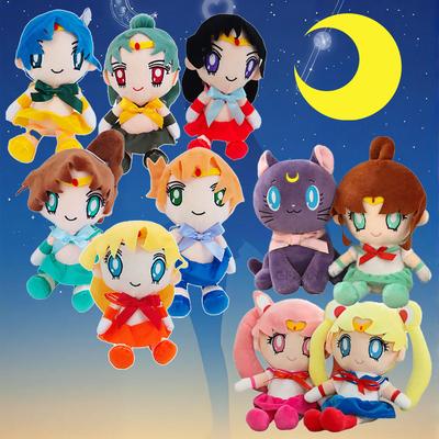 Anime Sailor Moon Plush Toys Tsukino Usagi Kaiou Michi Stuffed Doll Plush Cartoon Action Figure Model Collection Decoration Toys