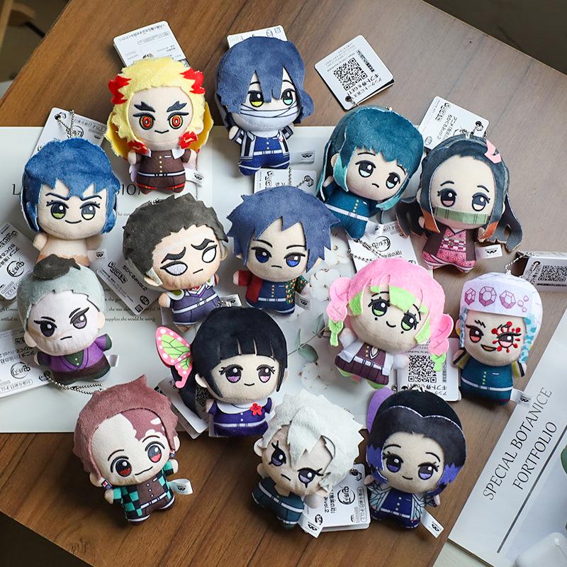 Non-Toxic New 10Cm Anime Demon Slayer Tomioka Giyu Kamado Tanjirou Kamado Nezuko Agatsuma Zenitsu Shinazugawa Genya Plush Toy Doll Gift