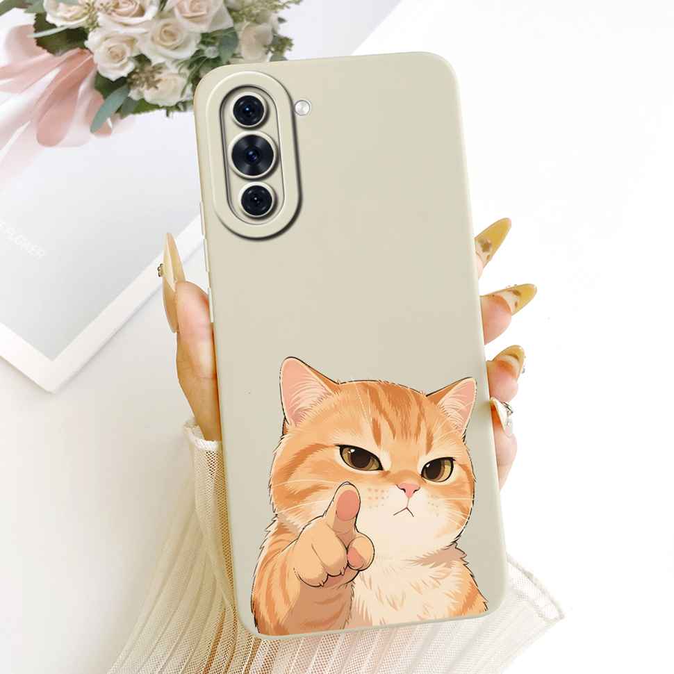 For Huawei nova 10 4G NCO-AL00 Case Cartoon Cat Soft Silicone Back Cover For Huawei nova10 Nova 10 4G Shockproof Phone Cases
