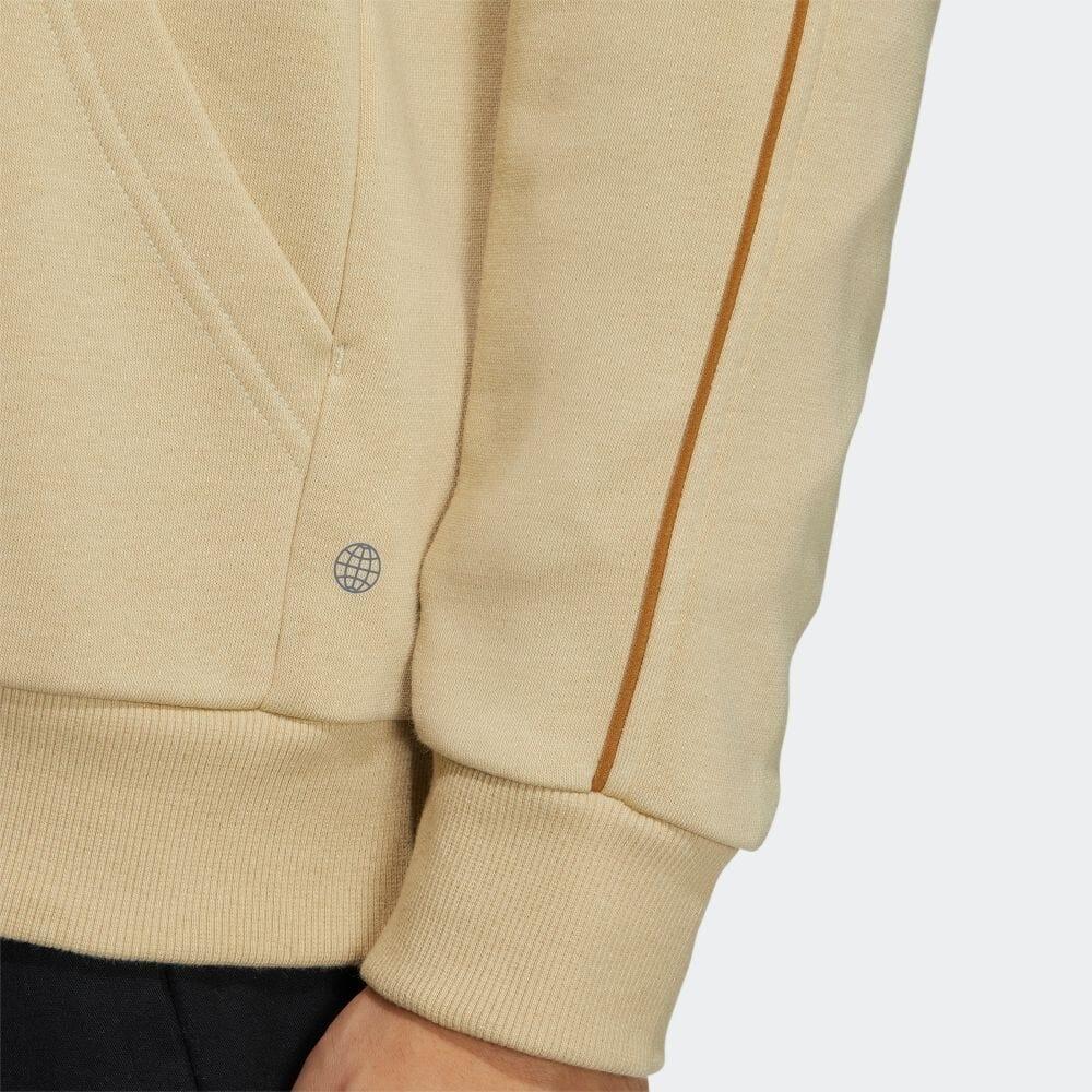 Adidas Letter Print Loose Zipper Hoodie Long Sleeve Sweatshirt Unisex Hoodies Khaki IA9438