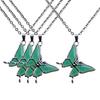 4 Pcs. Mood Necklace Butterfly Pendant Fashion Jewelry Chain, Gifts For Lovers And