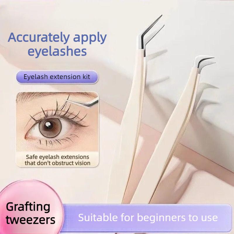 High Precision False Eyelash Tweezers Wedding And Vaccination Beginners Stainless Steel Eyelash Tweezers Grafting False Eyelash