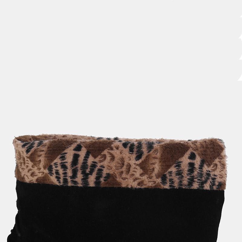 Dámské boty na vysokém podpatku podzimní a zimní klasické voděodolné platformové silný podpatek plus kozačky nad koleno