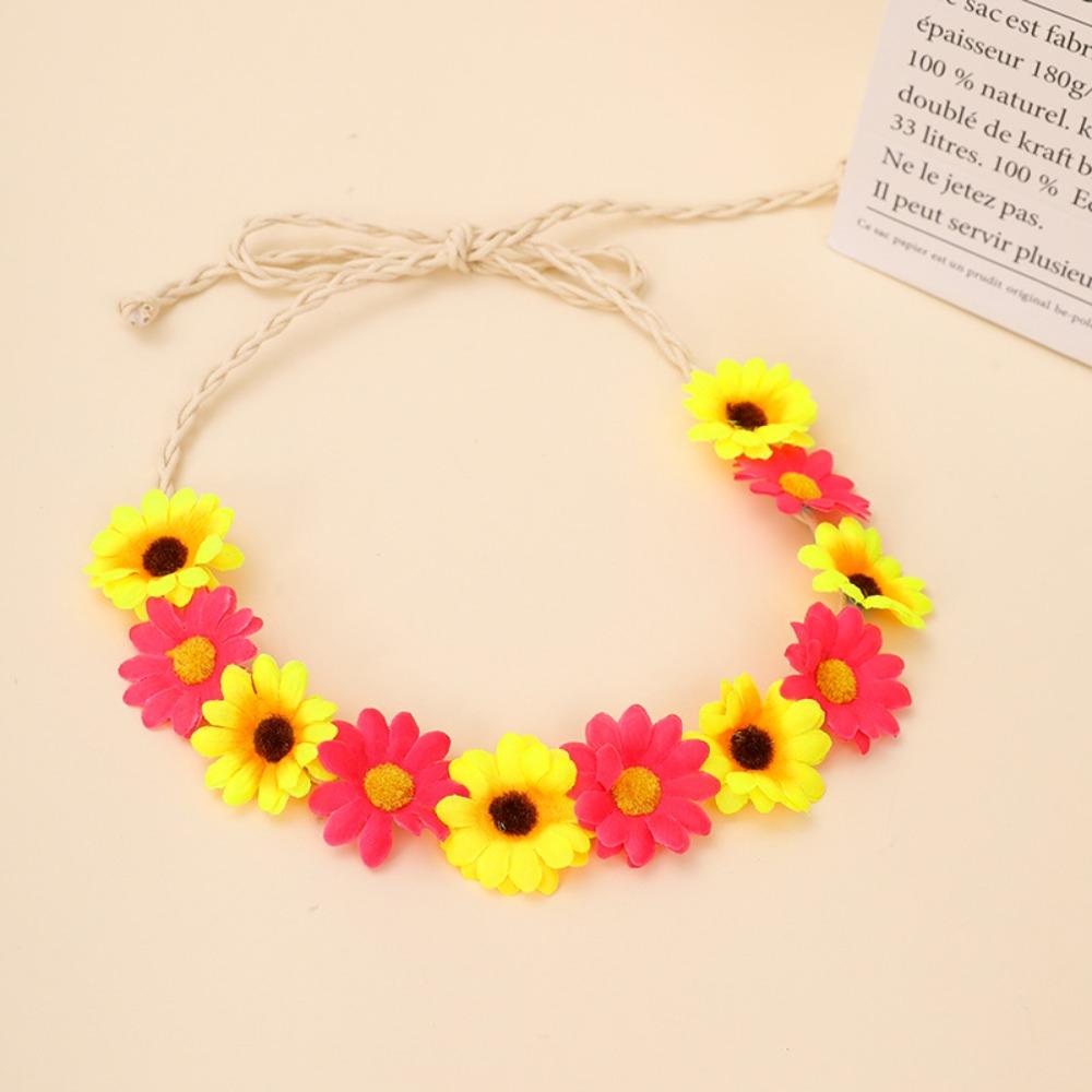 Flower Decoration Sunflower Headband Simulated Daisy Hairband  Festival Hair Accessories