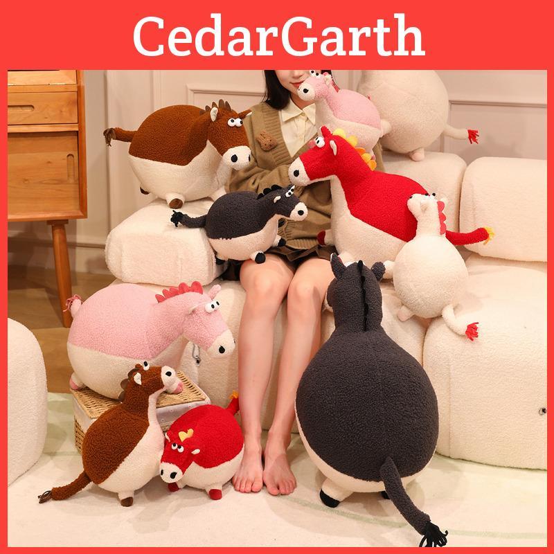 Cute Chubby And Round Plush Horse Doll With Pp Cotton Filling For Kids And Collectors