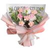 Handmade Valentine's Day Yarn Knitted Rose Bouquet for Girlfriend
