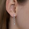 (Silver 925) Cubic Link Drop Earrings EC3283