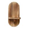 Wood Wall Shelf with Treatment Moisture-Proof Wooden Shelves Rounded Oval Design Organizer