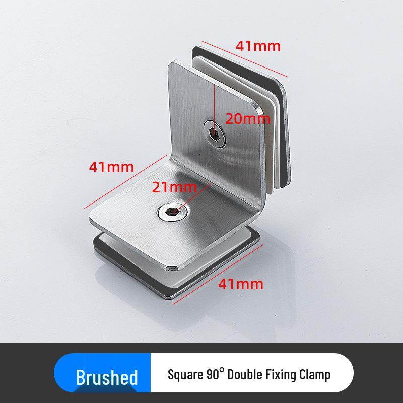 Stainless Steel 180° Glass Partition Clip for Stair Handrails