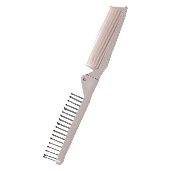 LAKOLE 2WAY Comb Hair Comb Hair Brush Hair Roll Brush Gray 1 Pc