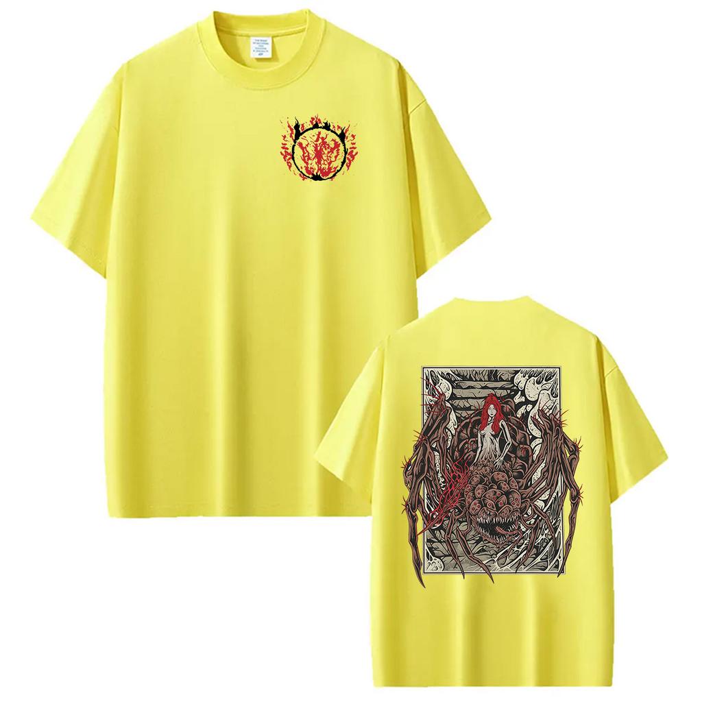 2026 Hot Game Dark Souls Chaos Witch Queelag Graphic T Shirts Men Women Retro ONeck Fashion Oversized Cotton Tshirt Streetwear