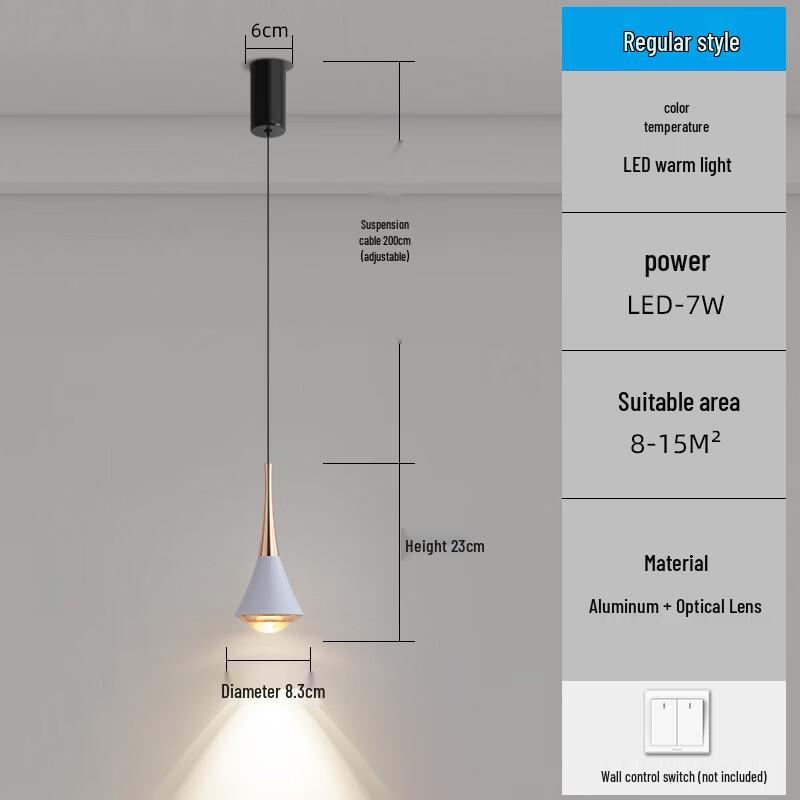 NuFeng Minimalist Italian Style Bedside Pendant Lamp
