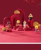 Chinese Red Geometric Photography Props: New Year Theme Still Life Display Stand