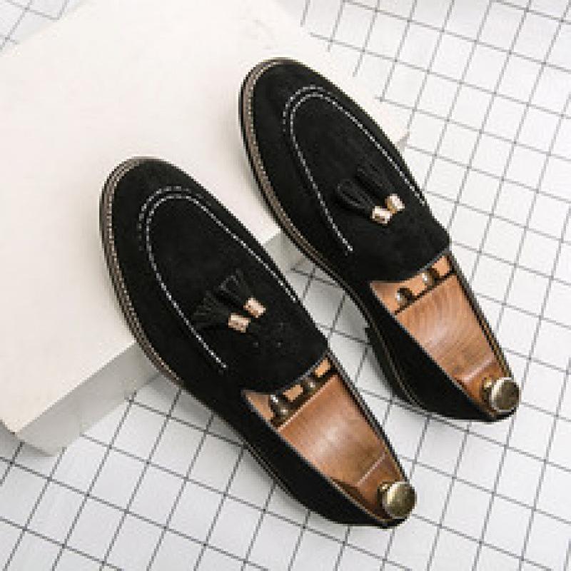 

Men s shoes large size new casual leather shoes fashion Korean version of foot shoes trend foot casual 47 чёрный