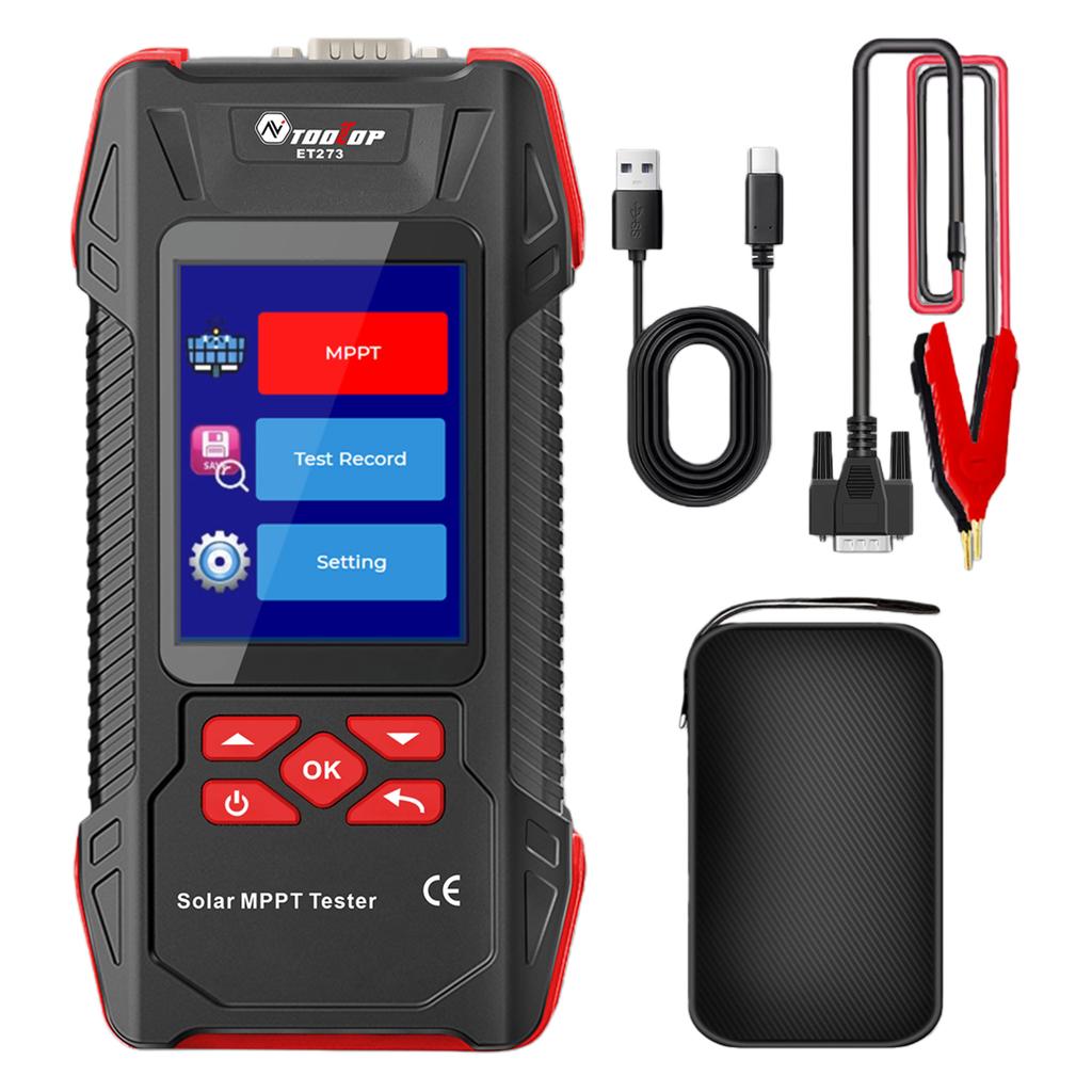 2000W Solar Power Meter with Protection Function Multimeter Solar Panel MPPT Tester 2KV 60000 Counts for Photovoltaic Testing