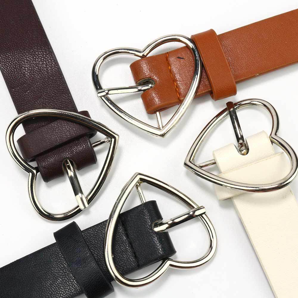 Belt Female Punk Heart-Shaped Air Eye Hollow Decorative Hundred Towers Ladies Belt Belt