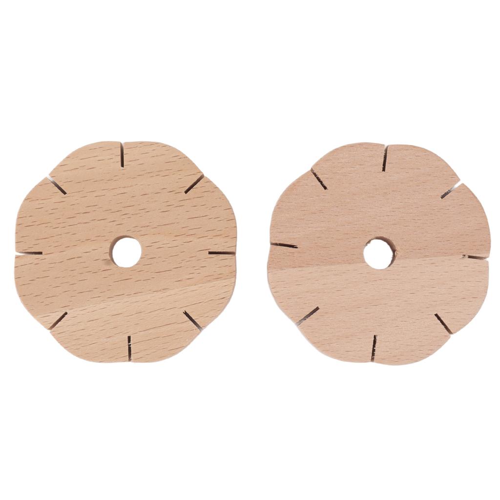 2 szt. Dyski do sznurkowania z drewna, okrągłe, DIY, do plecenia bransoletek, narzędzia do tablicy tkackiej
