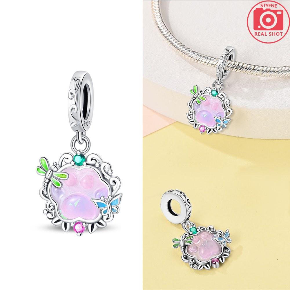 Rotating Cute Claw Pendant Copper Colors Charm Beads Fit Original Charms Bracelet Beads For Women Jewelry Making Gifts