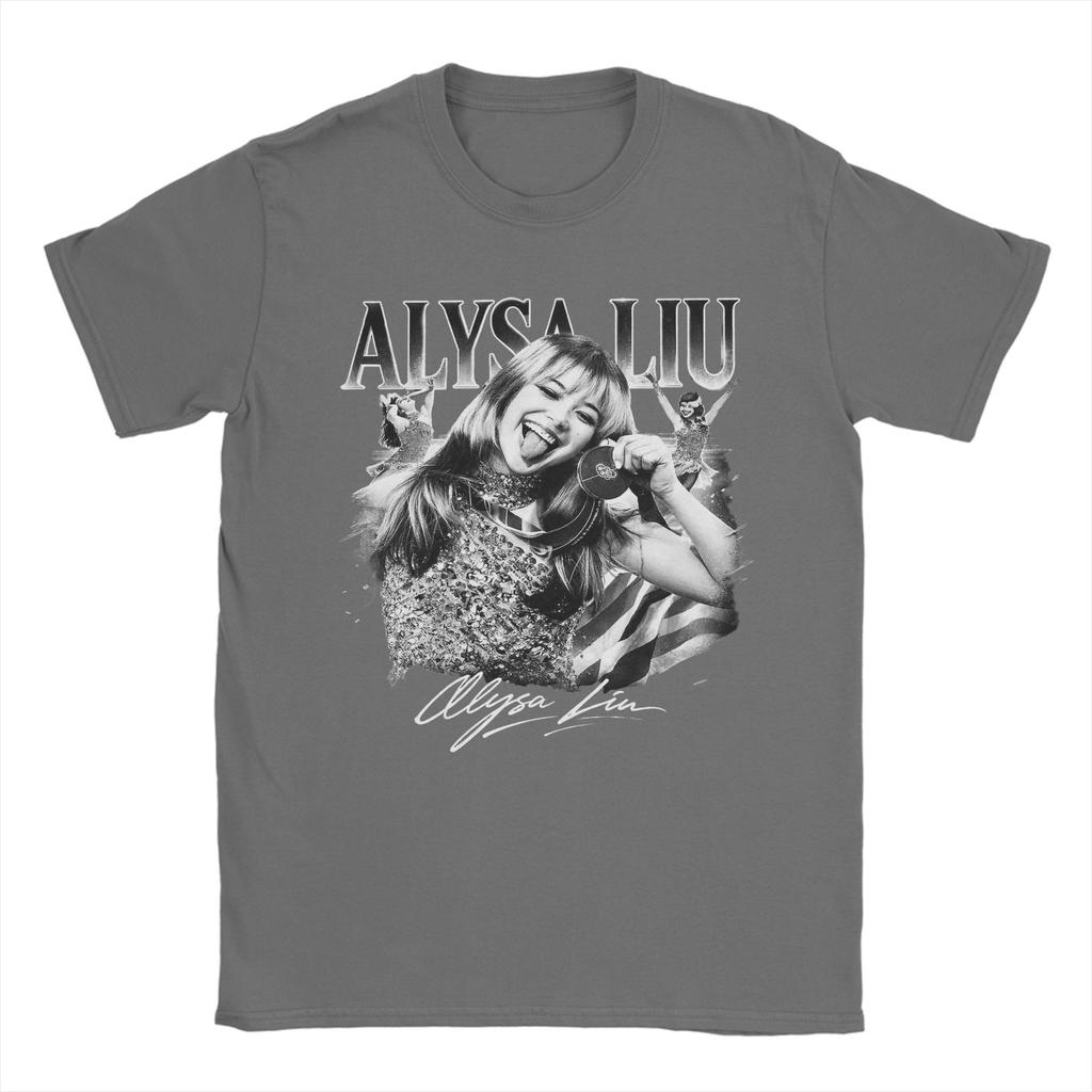Alysa Liu Vintage USA TShirts Unisex Casual Pure Cotton Tees Round Neck Short Sleeve T Shirt Printing Clothes