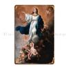 Bartolome Murillo Assumption Of The Virgin Metal Plaque Poster Cinema Printed Garage Plaques Wall Decor Mural Tin Sign Poster