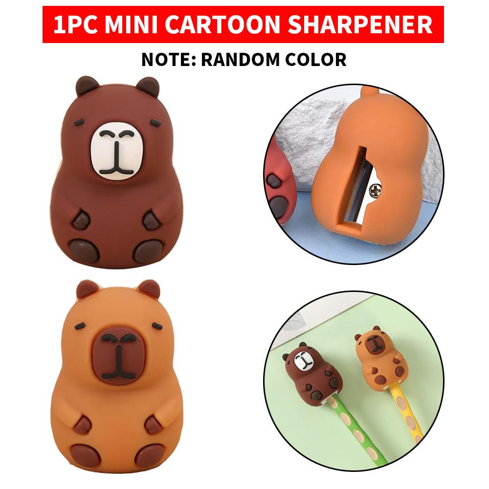 6-piece, 3-piece, and 1-piece mini cartoon pencil sharpeners are suitable for student stationery supplies