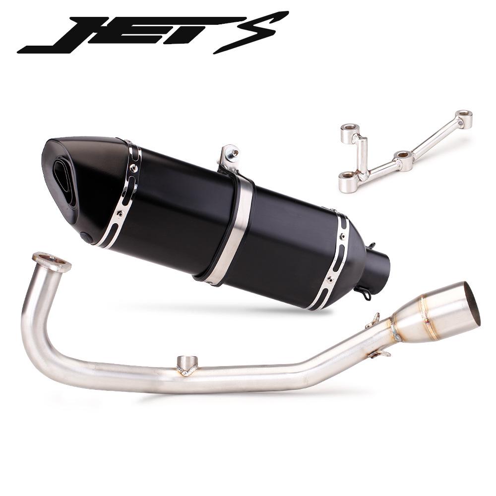 Stainless Steel R77 Exhaust Pipe Front Section for Non-Destructive Direct-Mount On SYM JETS 125.