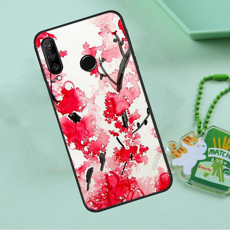 Cherry Blossom Floral For Huawei Nova 12s 12i 11i 7i 8i 9 10 SE Y91 Y90 Y60 Y70 Y72 Y61 P60 Pro P30 P40 Lite Case