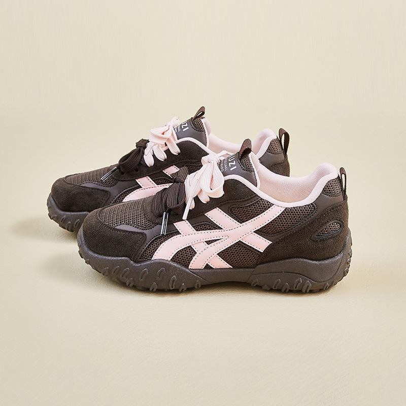 Casual Dad Sneakers for Women Comfortable Chunky Platform Running Shoes Non-Slip Lace-Up Breathable Walking Shoes Women's Workout Tennis Sneakers