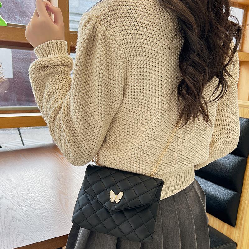 JYL TS Women's Sling Bags  Square Bag 032 Crossbody PU Embroidered Chain Korean Bag