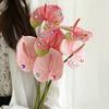 Simulation Flamingo Lily Bouquet Flower Leaves Fake Green Plant Anthurium Flower Arrangement Wedding Party Garden Decoration