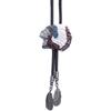 Mens Western Shirt Collar Necktie American Bolo Tie Indian Head Feathered Pendant Cowboy Necklace Jewelry Shirt Chain