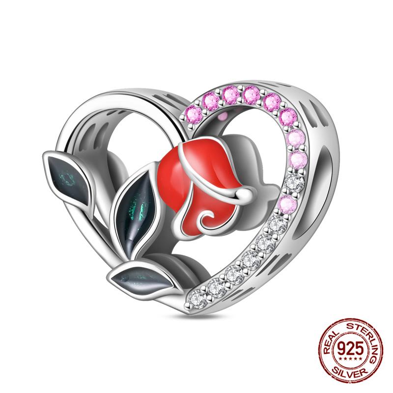 Copper Sweet Travelair Balloon Beaded Eros Arrow Through The Heart Charms Fit Bracelet Diy Jewelry Making Women'S Gift