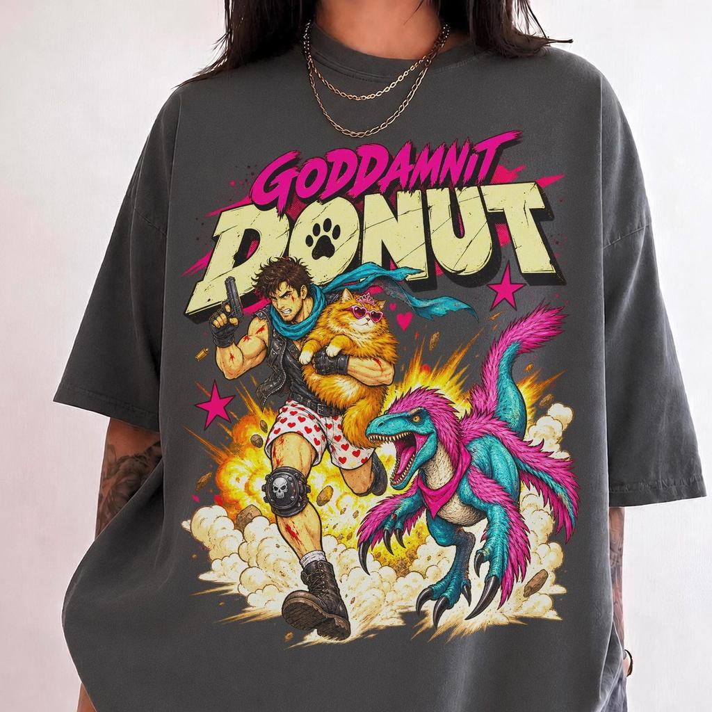 Comfort Colors Goddamnit Donut Shirt, Dungeon Crawler Carl Tshirt, DCC Princess Donut Mongo Tee