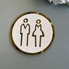 Segnale WC 3D Acrilico Uomo Donna Bagno Adesivo Murale Autoadesivo Decorazione Fai da Te Per Ufficio Attività Commerciale Hotel Caffetteria Porta Pubblica