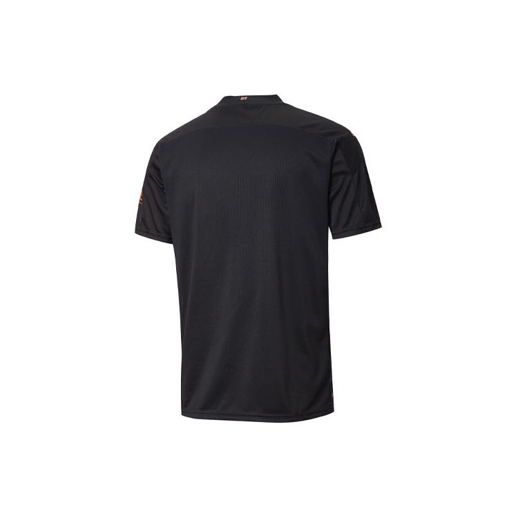Puma Manchester City Football Club Away Color Block Sports T-Shirt Men Tops Black 757065-02