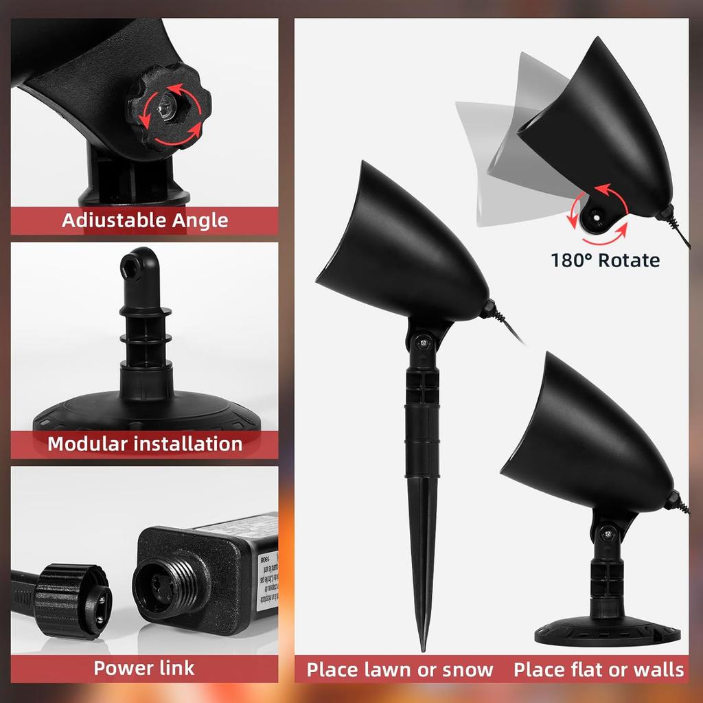 Halloween Projector Lights, Red Skull Projector LED Light, Waterproof Holiday Decoration for Party Yard Garden Outdoor Indoor Landscape Halloween