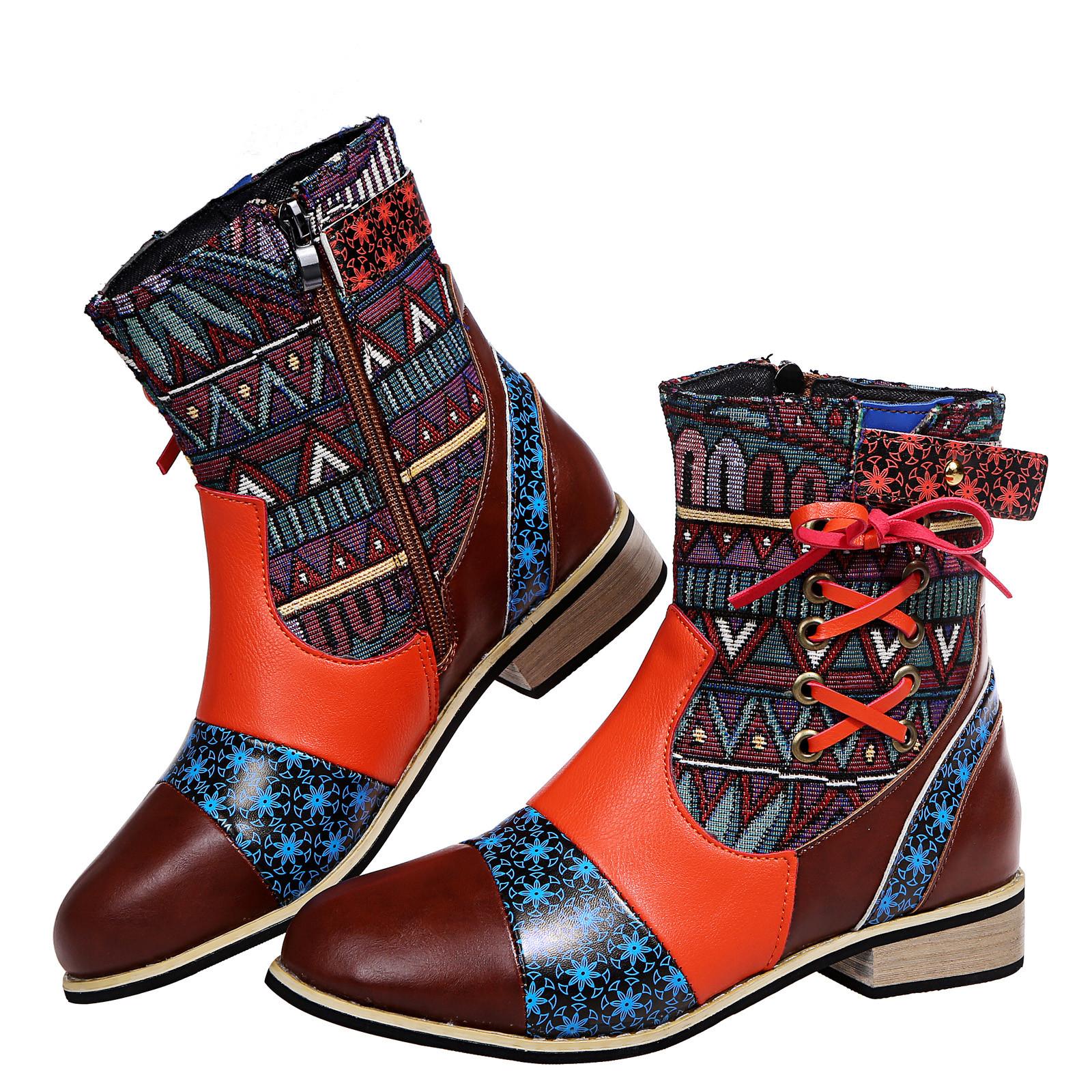 Женские сапоги большого размера в стиле ретро — фото 3