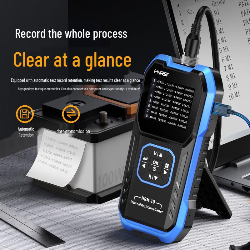 FNIRSI HRM-10 Lithium Battery Internal Resistance & Voltage Meter for 18650 Rechargeable Batteries
