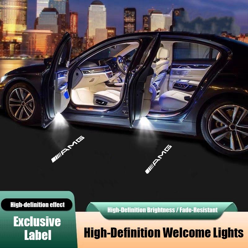 2Pcs Car Door Projector LED Laser Lights Welcome Lamp For Mercedes Benz C-Class W204 2008-2013 AMG C260 C300 C200 C230 C280 2008