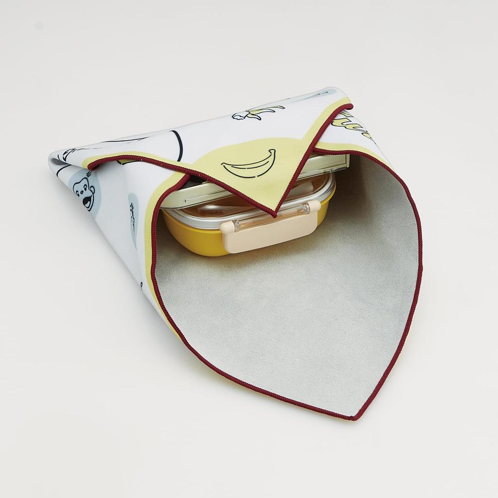 Skater Self-Adhesive Lunch Cloth, Easy To Tie, Curious George, 25cm, KBST43