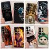 For Itel S26 Ultra Super 26 Ultra Phone Case Cute Cat Dragon Cartoon Design Back Cover Black Soft Silicone Casing S688LN